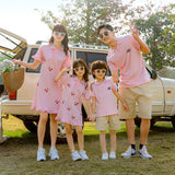 Net Celebrity Parent-child Wear New Summer Casual Family Wear Mother And Daughter Skirt Family Wear - seeitheretoday